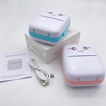 🐰 الطابعة الصغيرة الذكية™ – اطبع صورك وملاحظاتك في لحظة بدون حبر 😍
