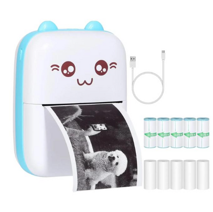 🐰 الطابعة الصغيرة الذكية™ – اطبع صورك وملاحظاتك في لحظة بدون حبر 😍